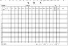 <b>建筑工程工地考勤表下载_建筑工程工地考勤表格式_模板</b>